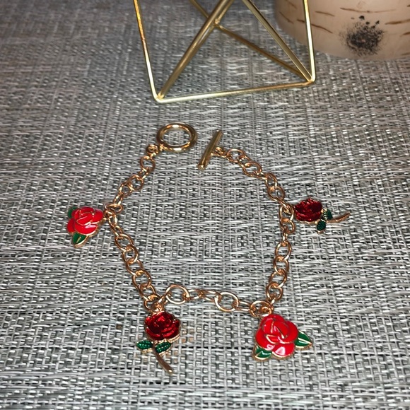 #100r Rose Charm Fashion Bracelet - Picture 4 of 11
